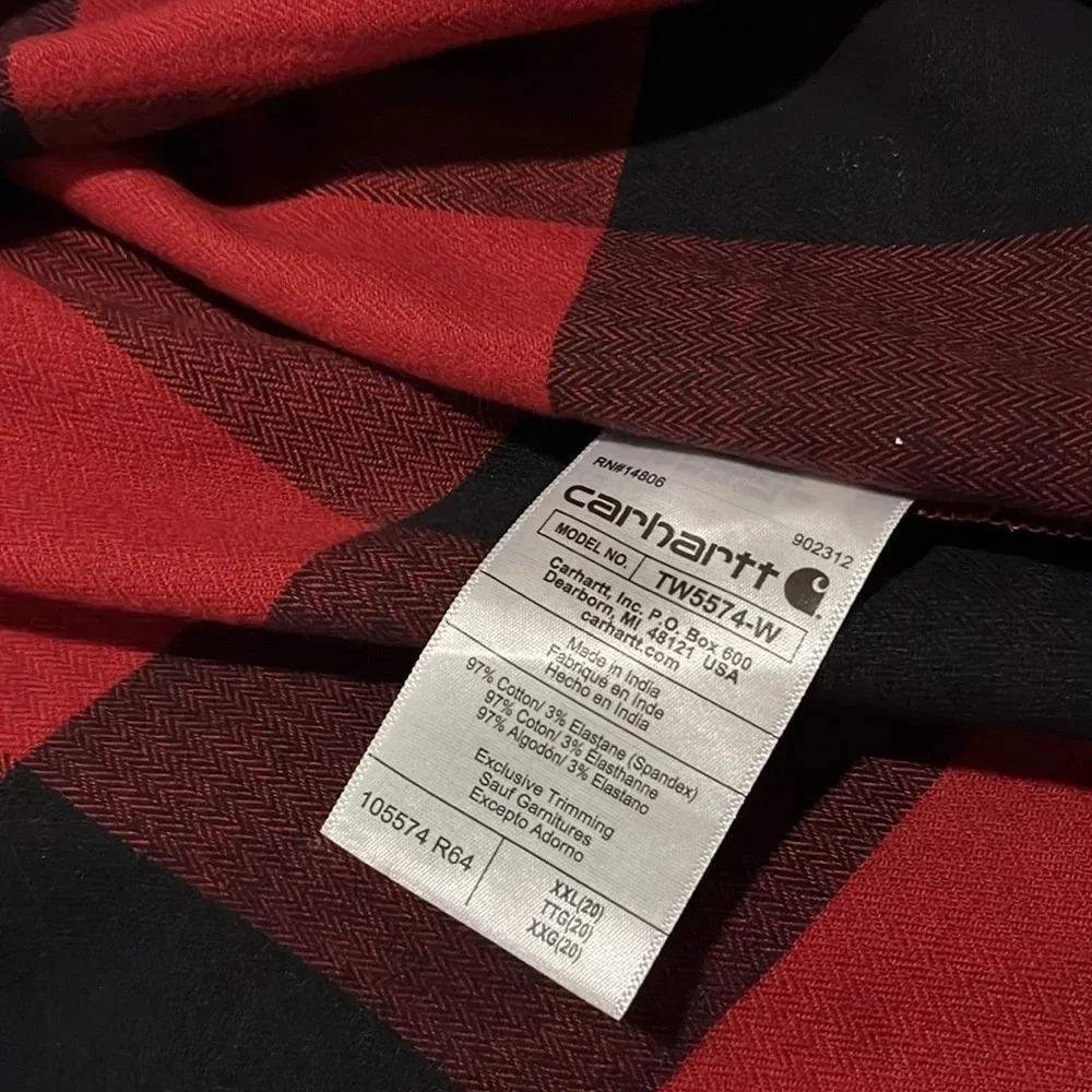 New! Carhartt plaid shirt Size XXL - Picture 11 of 16
